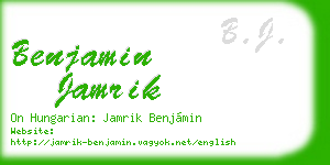 benjamin jamrik business card